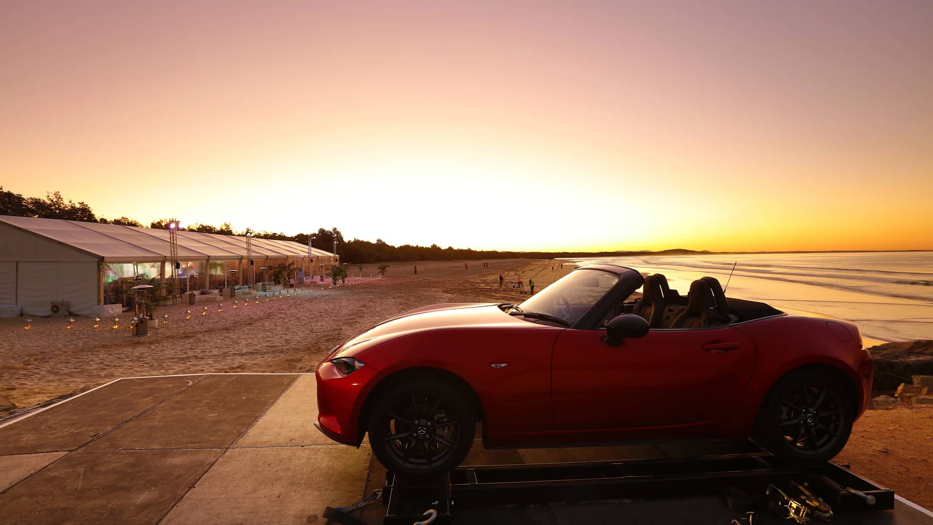 Mazda MX-5 Beach Launch Turns Heads